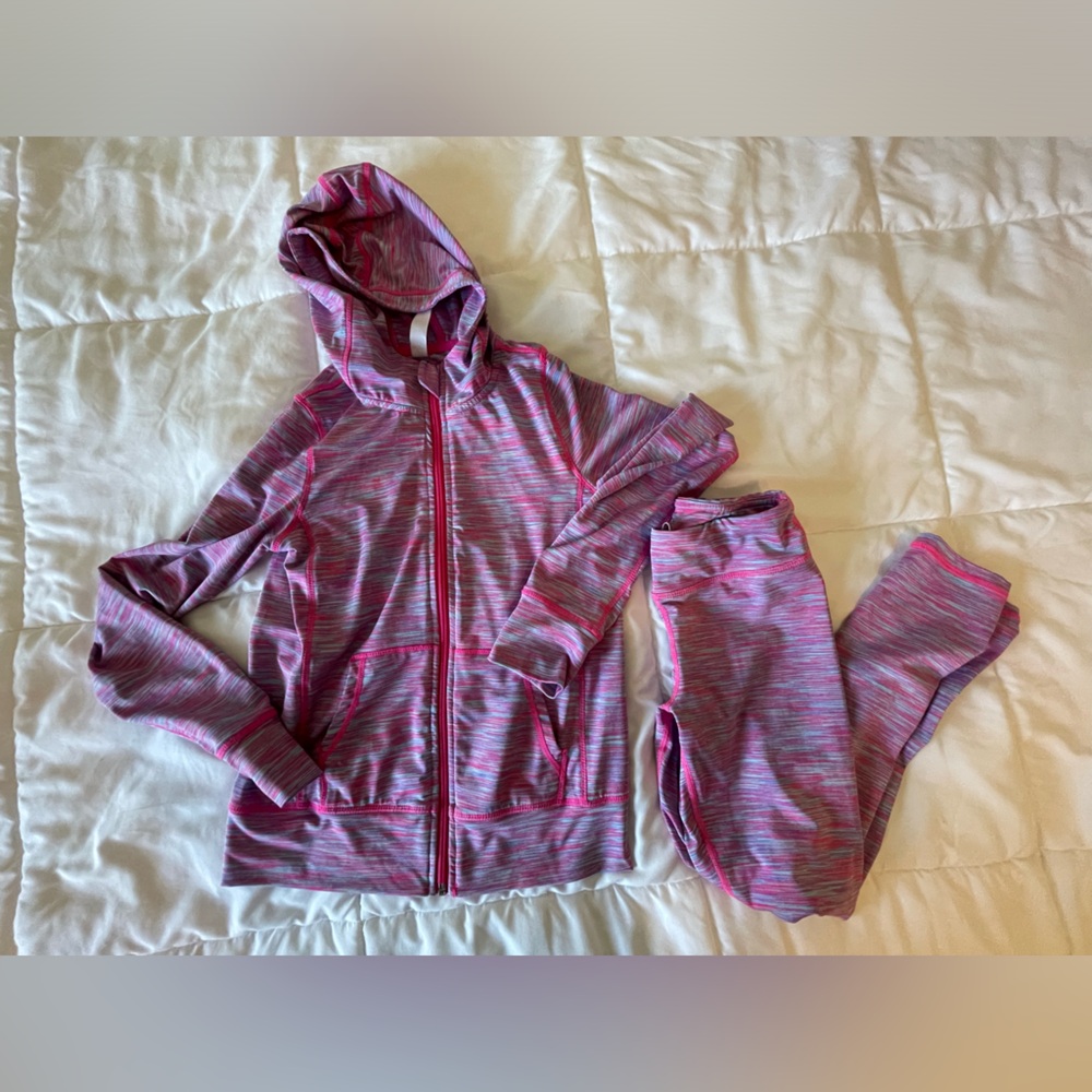 90 Degree By Reflex Pink and Blue Hooded Jacket
